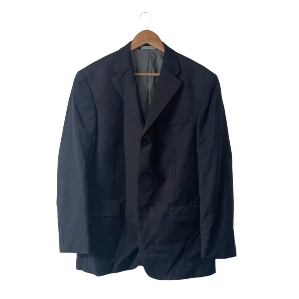 Oscar De La Renta Navy Blue Suit Jacket Blazer Sports Coat Size Mens 40R